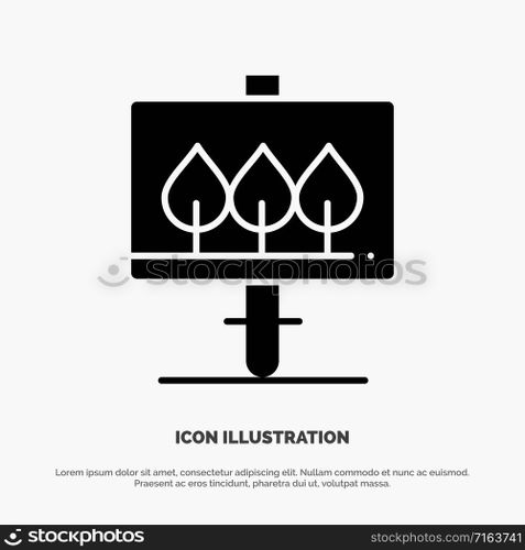 Board, Sign, Easter solid Glyph Icon vector