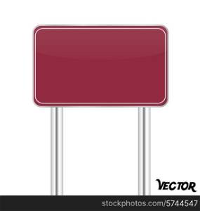 Board sign on white background