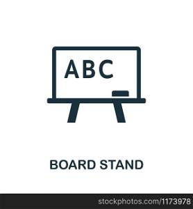 Board Stand icon vector illustration. Creative sign from education icons collection. Filled flat Board Stand icon for computer and mobile. Symbol, logo vector graphics.. Board Stand vector icon symbol. Creative sign from education icons collection. Filled flat Board Stand icon for computer and mobile