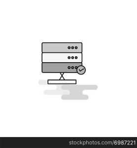 Board Web Icon. Flat Line Filled Gray Icon Vector