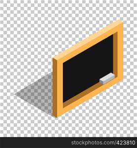 Board with chalk isometric icon 3d on a transparent background vector illustration. Board with chalk isometric icon