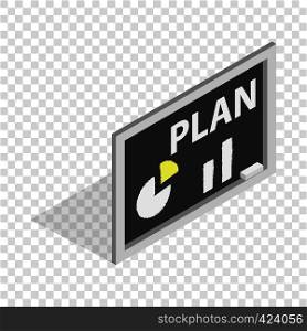 Board with plan isometric icon 3d on a transparent background vector illustration. Board with plan isometric icon