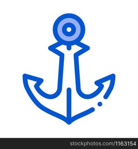 Boat Anchor Icon Vector. Outline Boat Anchor Sign. Isolated Contour Symbol Illustration. Boat Anchor Icon Vector Outline Illustration