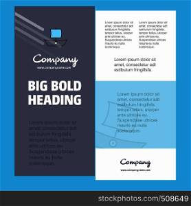 Boat Business Company Poster Template. with place for text and images. vector background