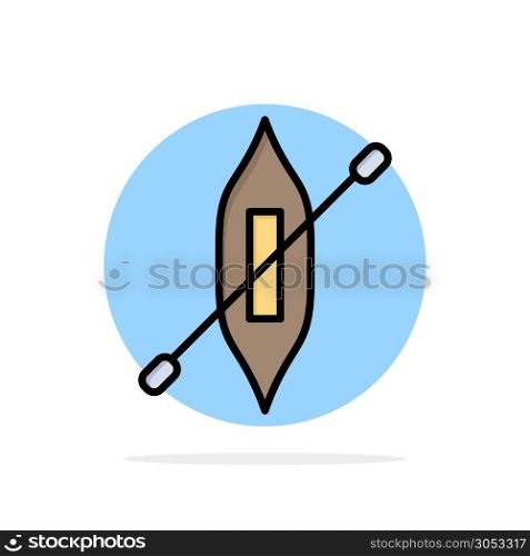Boat, Canoe, Kayak, Ship Abstract Circle Background Flat color Icon