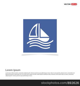 Boat Icon - Blue photo Frame