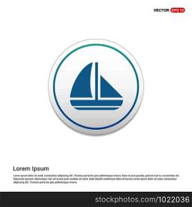 Boat Icon Hexa White Background icon template - Free vector icon