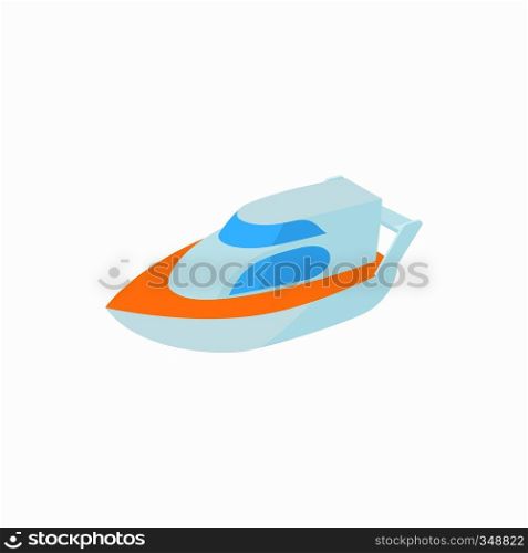 Boat icon in cartoon style isolated on white background. Boat icon, cartoon style