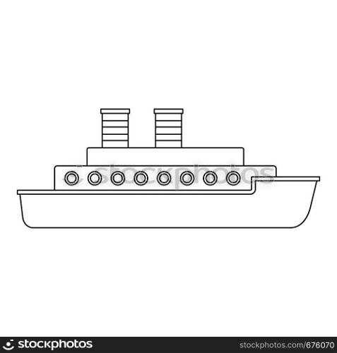 Boat icon. Outline illustration of boat vector icon for web. Boat icon, outline style.