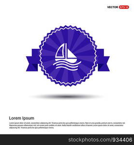 Boat Icon - Purple Ribbon banner