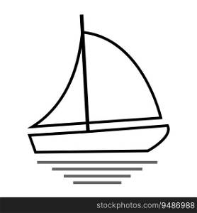 Boat icon. Ship. Simple flat design. Vector art