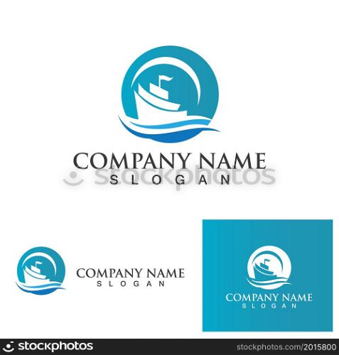 boat logo and symbol vector