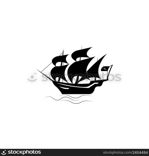 boat logo icon vector design template