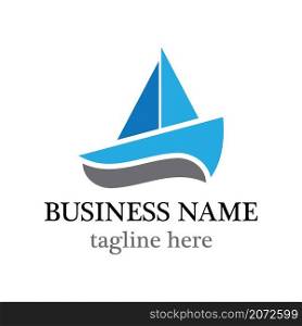 Boat logo template icon design