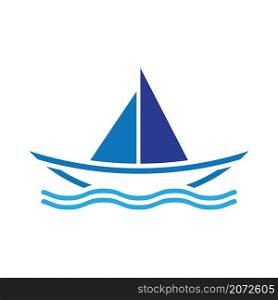 Boat logo template icon design