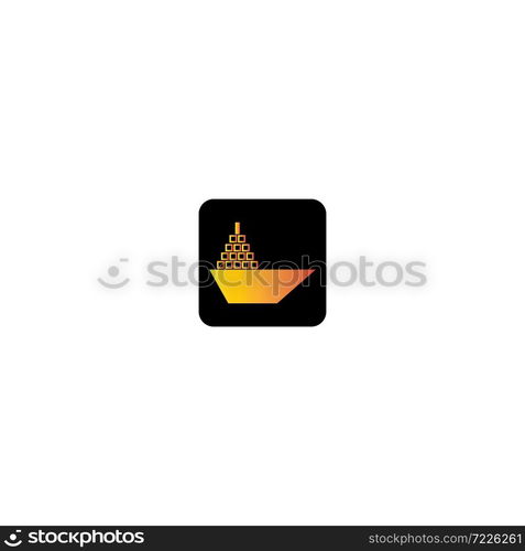 Boat logo template icon design