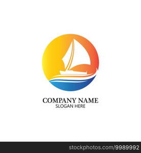 boat logo template,ship icon design,illustration element vector