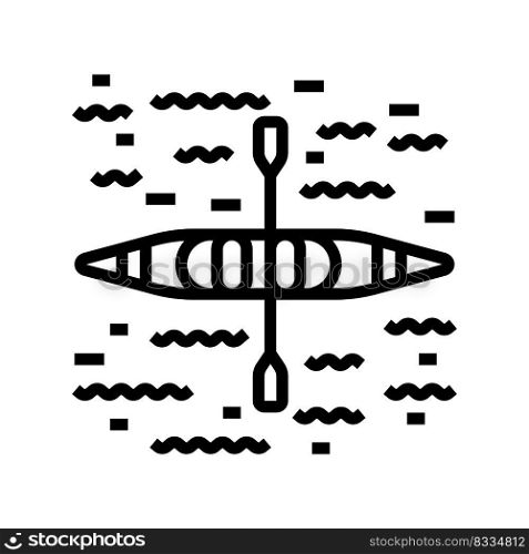boat summer line icon vector. boat summer sign. isolated contour symbol black illustration. boat summer line icon vector illustration