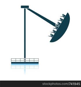 Boat The Carousel Icon. Shadow Reflection Design. Vector Illustration.
