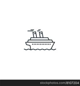 Boat tour creative icon from travel icons Vector Image
