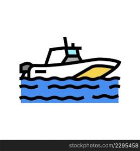 boat transport color icon vector. boat transport sign. isolated symbol illustration. boat transport color icon vector illustration