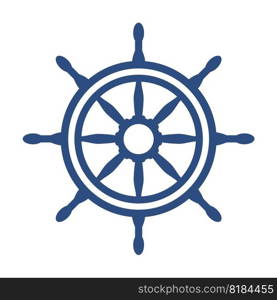 boat wheel Naval equipment sailor in the ocean