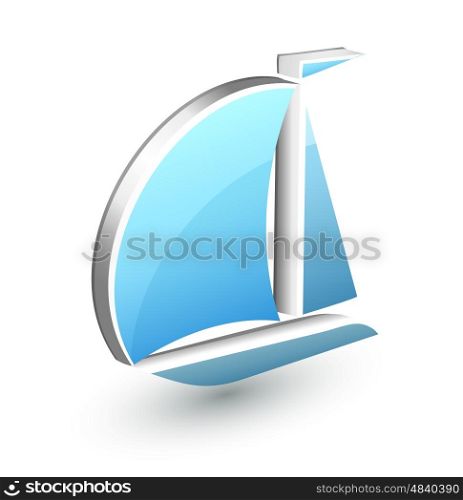 Boat yacht icon 3D online signs and symbols. Boat yacht icon