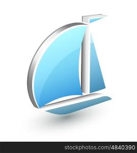 Boat yacht icon 3D online signs and symbols. Boat yacht icon
