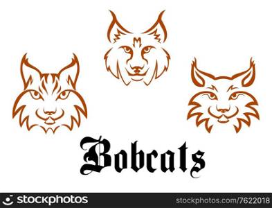 Bobcats and lynxs for mascot or tattoo design