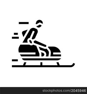 bobsled handicapped athlete glyph icon vector. bobsled handicapped athlete sign. isolated contour symbol black illustration. bobsled handicapped athlete glyph icon vector illustration