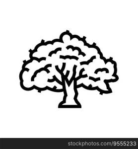bodhi tree buddhism line icon vector. bodhi tree buddhism sign. isolated contour symbol black illustration. bodhi tree buddhism line icon vector illustration