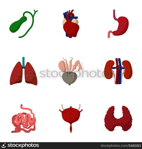 Bodies icons set. Cartoon illustration of 9 bodies vector icons for web. Bodies icons set, cartoon style