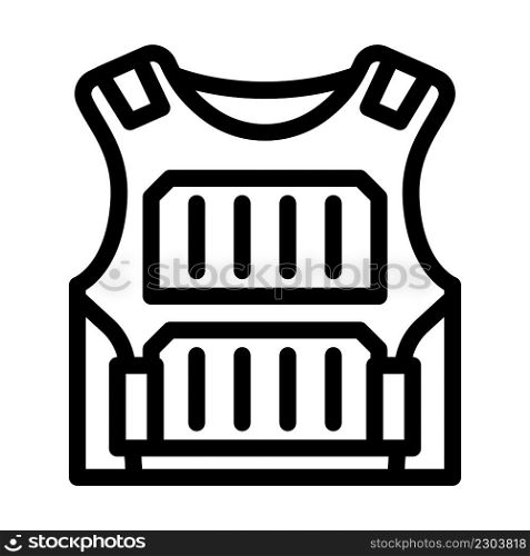 body armor line icon vector. body armor sign. isolated contour symbol black illustration. body armor line icon vector illustration