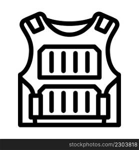 body armor line icon vector. body armor sign. isolated contour symbol black illustration. body armor line icon vector illustration