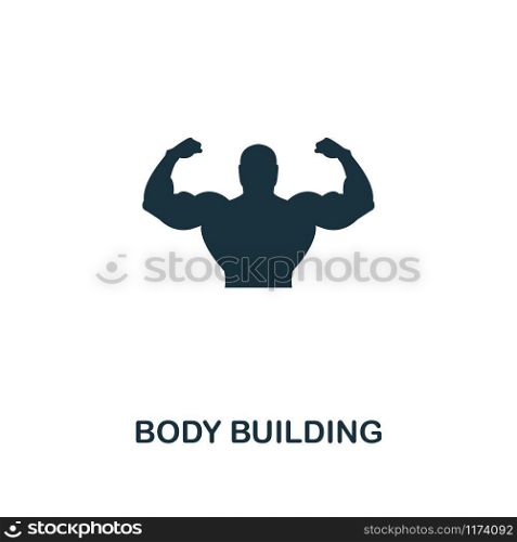 Body Building icon. Premium style design from fitness collection. Pixel perfect body building icon for web design, apps, software, printing usage.. Body Building icon. Premium style design from fitness icon collection. Pixel perfect Body Building icon for web design, apps, software, print usage