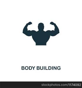 Body Building icon. Premium style design from fitness collection. Pixel perfect body building icon for web design, apps, software, printing usage.. Body Building icon. Premium style design from fitness icon collection. Pixel perfect Body Building icon for web design, apps, software, print usage