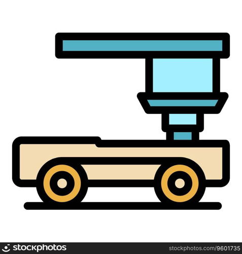 Body car printer icon outline vector. Print industry. Seat plastic color flat. Body car printer icon vector flat