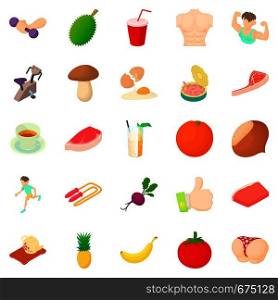 Body check icons set. Cartoon set of 25 body check vector icons for web isolated on white background. Body check icons set, cartoon style
