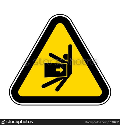 Body Crush Force From Side Symbol Sign Isolate On White Background,Vector Illustration EPS.10