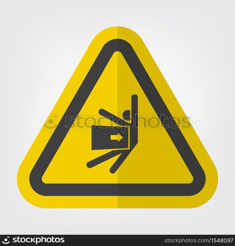 Body Crush Force From Side Symbol Sign Isolate On White Background,Vector Illustration EPS.10