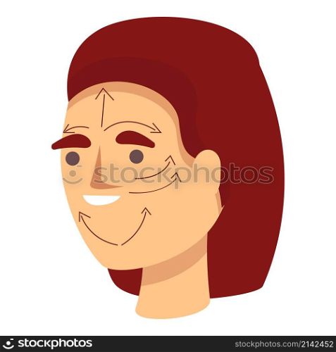 Body face massage icon cartoon vector. Head beauty. Skin facial. Body face massage icon cartoon vector. Head beauty