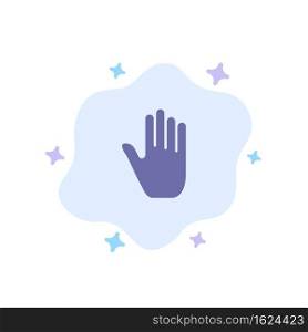 Body Language, Gestures, Hand, Interface, Blue Icon on Abstract Cloud Background