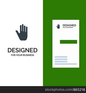 Body Language, Gestures, Hand, Interface, Grey Logo Design and Business Card Template