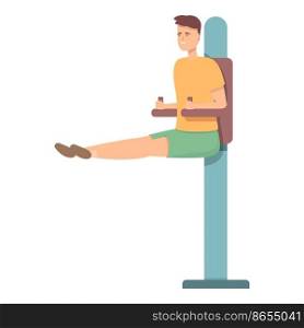 Body machine exercise icon cartoon vector. Street workout. Outdoor equipment. Body machine exercise icon cartoon vector. Street workout