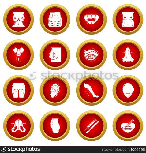 Body parts icons set. Simple illustration of 16 body parts vector icons for web. Body parts icons set, simple style