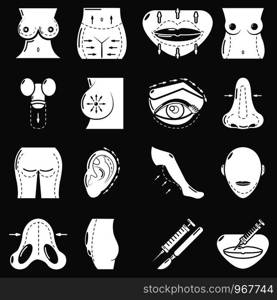 Body parts icons set vector white isolated on grey background . Body parts icons set grey vector