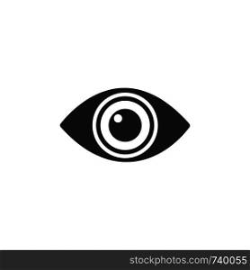 Body senses vision. Eye icon on a white background. Isolated vector illustration