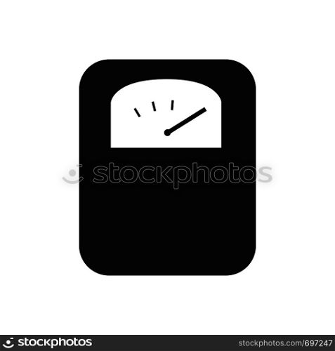 Body weight scale icon silhouette vector illustration isolated on white eps 10. Body weight scale icon silhouette vector illustration