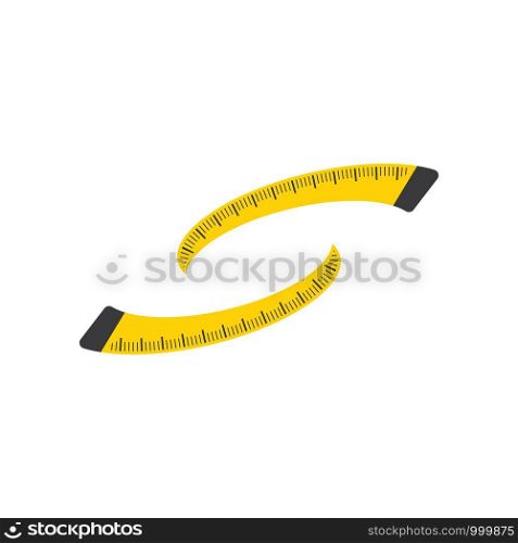Body weight tape vector icon design template