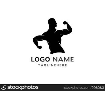 Bodybuilder,gym or fitness Logo Template
